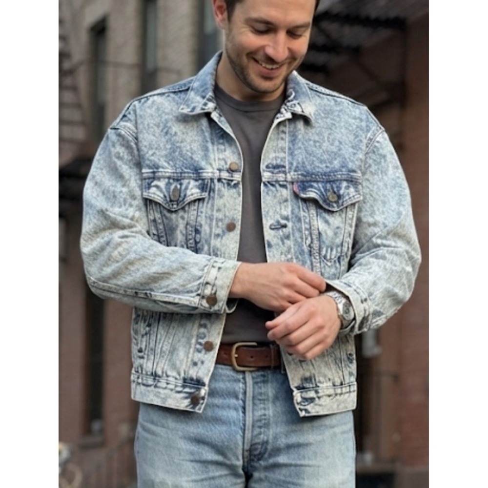 Vintage Levi's 1980's Type III Trucker Jacket 70507 0219 USA Sz Small Acid Wash